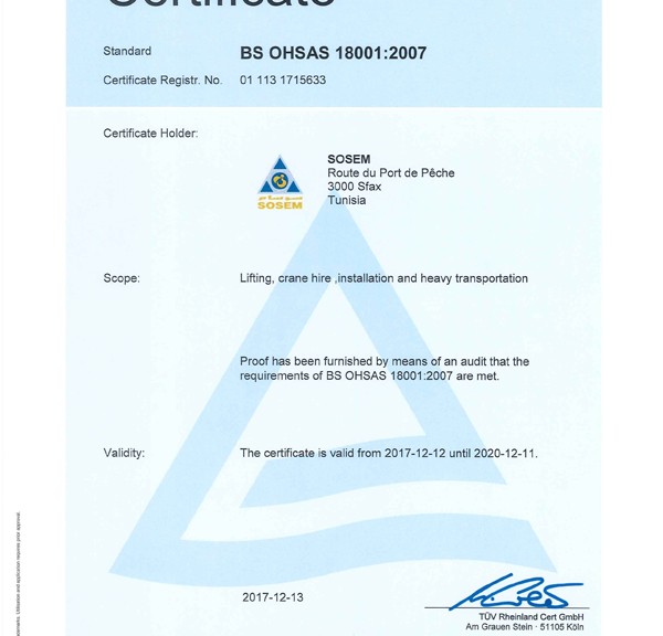 SOSEM-OHSAS-certificates
